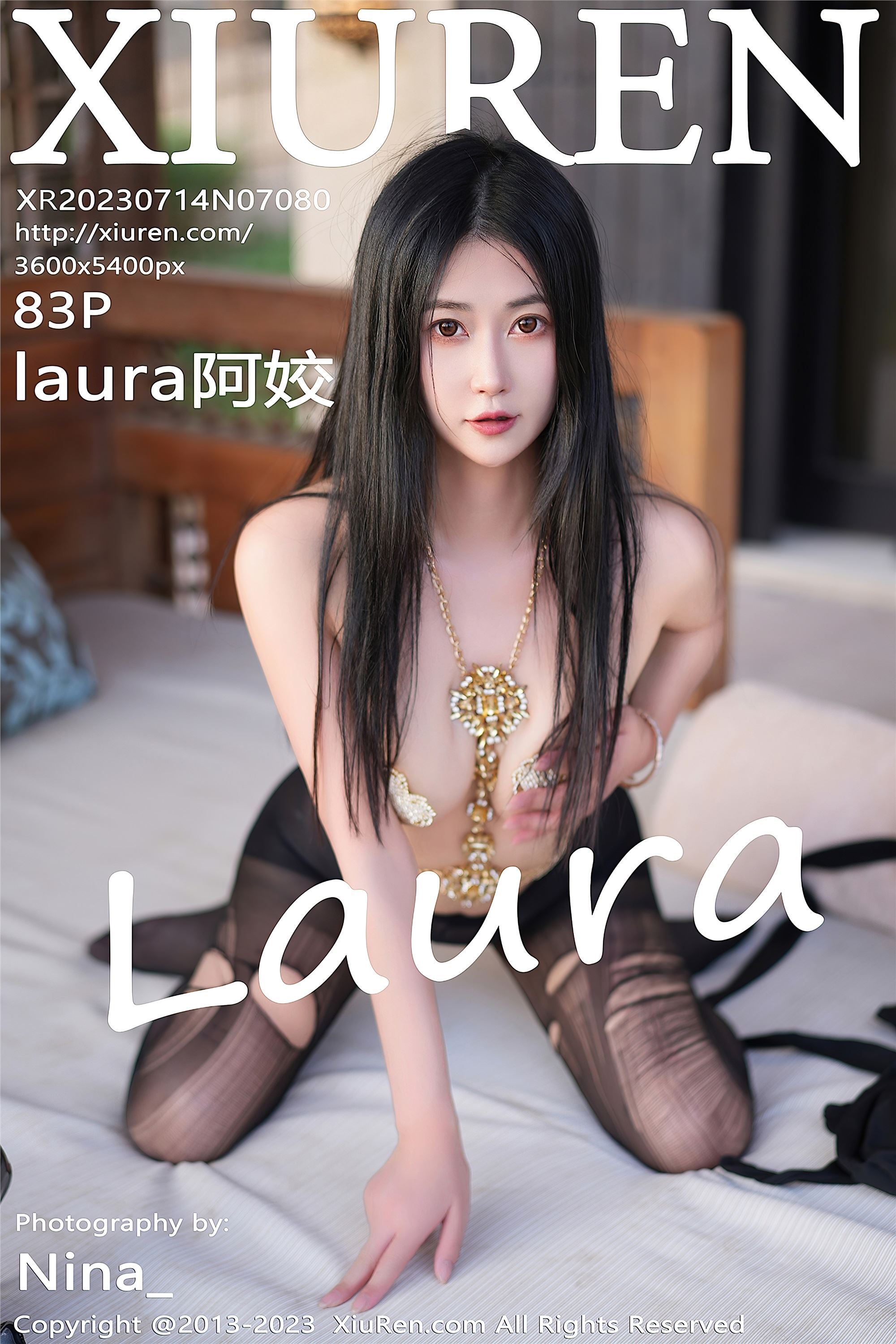 XiuRen秀人网  2023.07.14 NO.7080 laura阿姣 黑丝